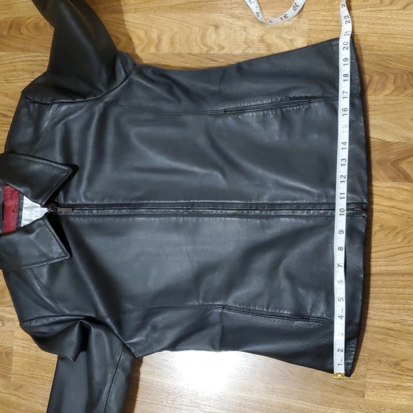 Worthington Black Genuine Leather Jacket Womens Size Petite Medium - Picture 8 of 16